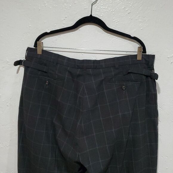 Vintage Polo Golf Buckle Back Pleated Pants with Windowpane Plaid Size 40x30 - Picture 8 of 15